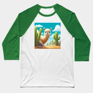 Cute Little Sneaky Llama Baseball T-Shirt